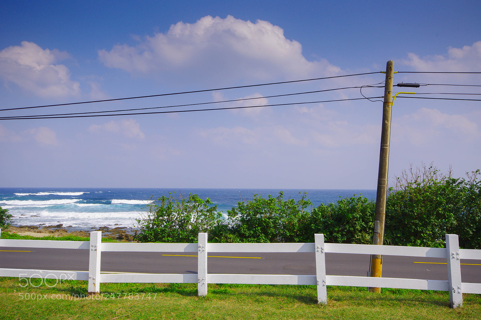 Pentax K-x sample photo. By coastal road at photography