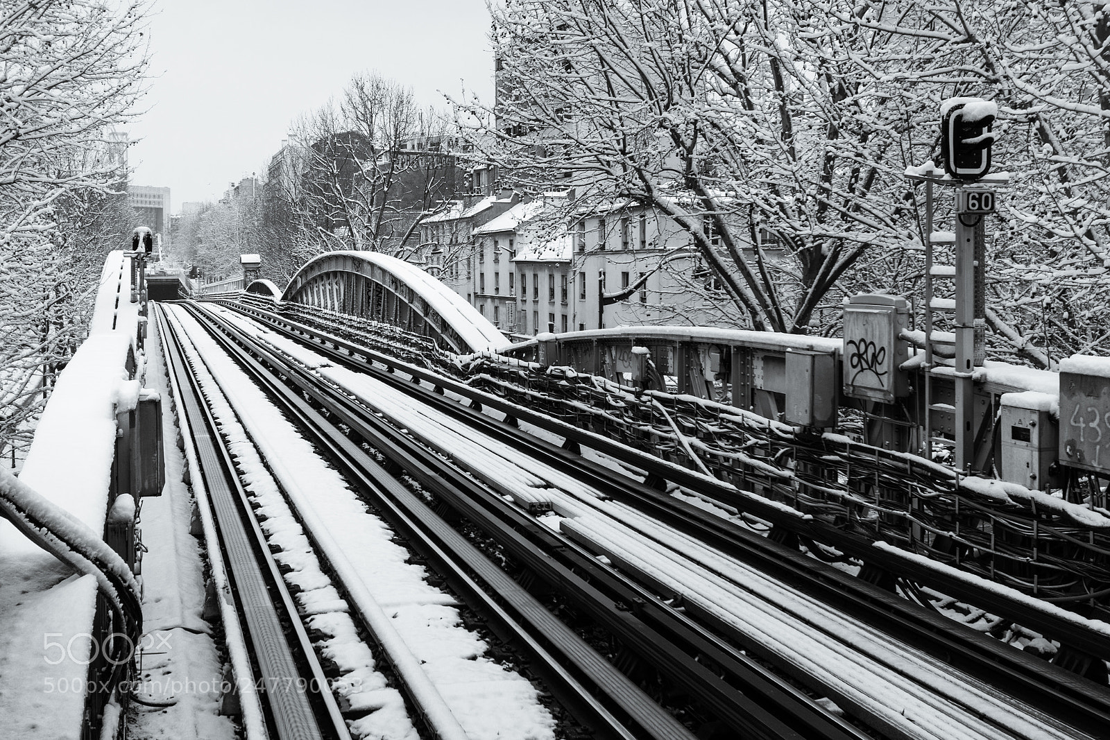 Canon EOS 80D sample photo. Snowed line 6 railway photography