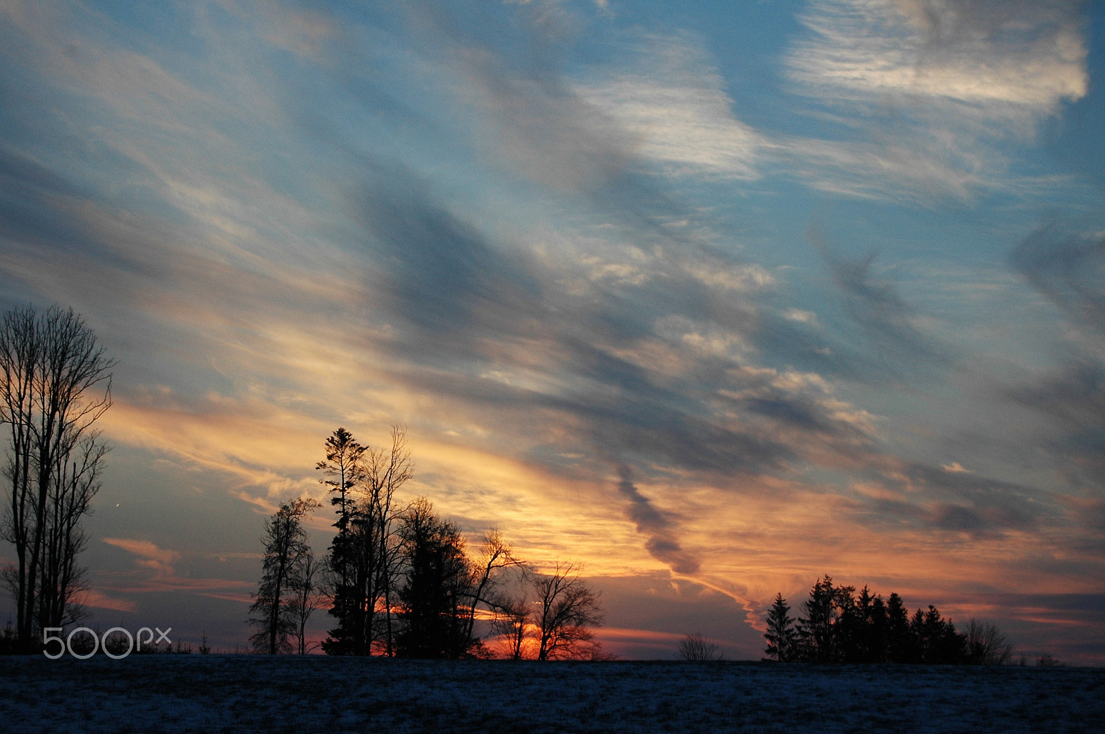 Nikon D70 sample photo. Sundown in bavaria photography