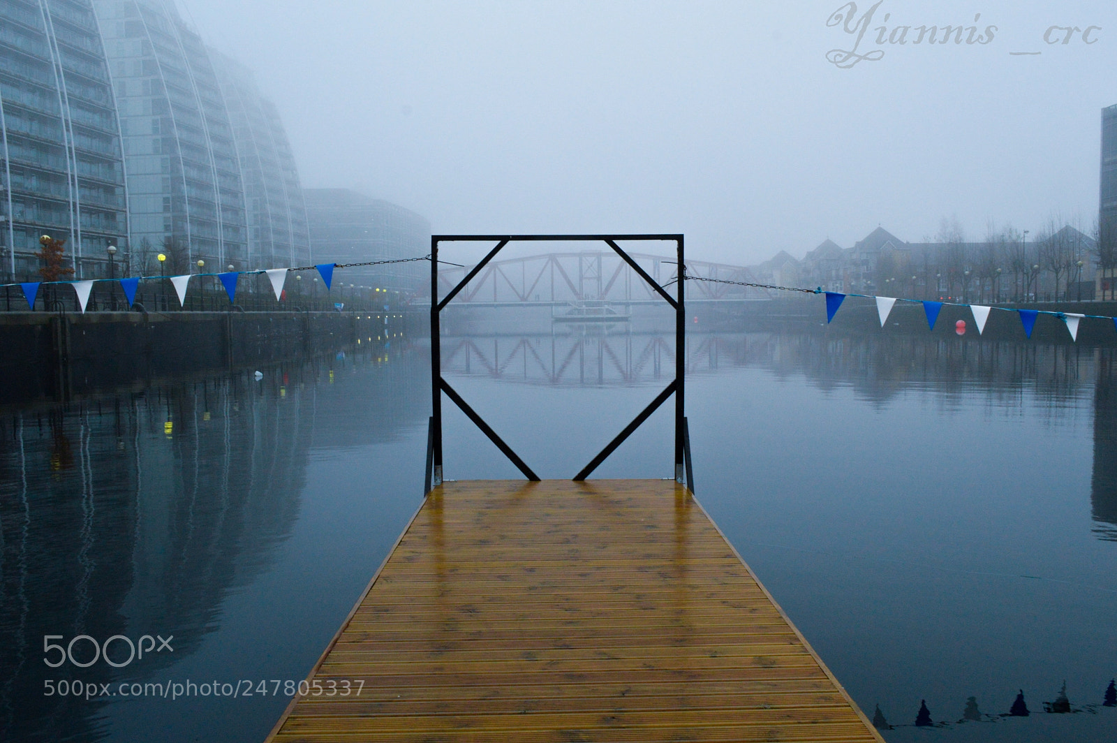 Nikon D3200 sample photo. Foggy salford quays. photography
