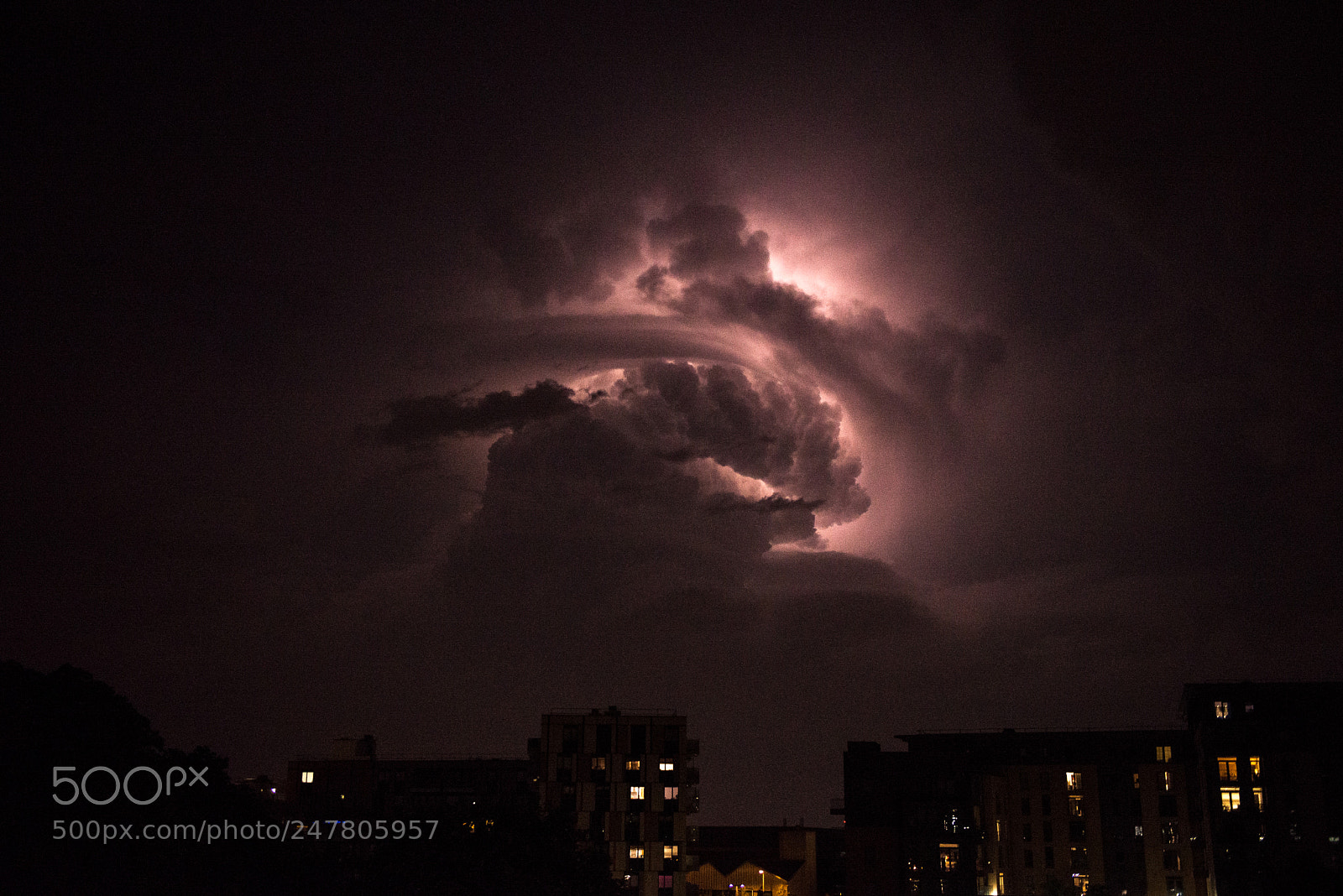 Nikon D610 sample photo. Thunderstorm photography