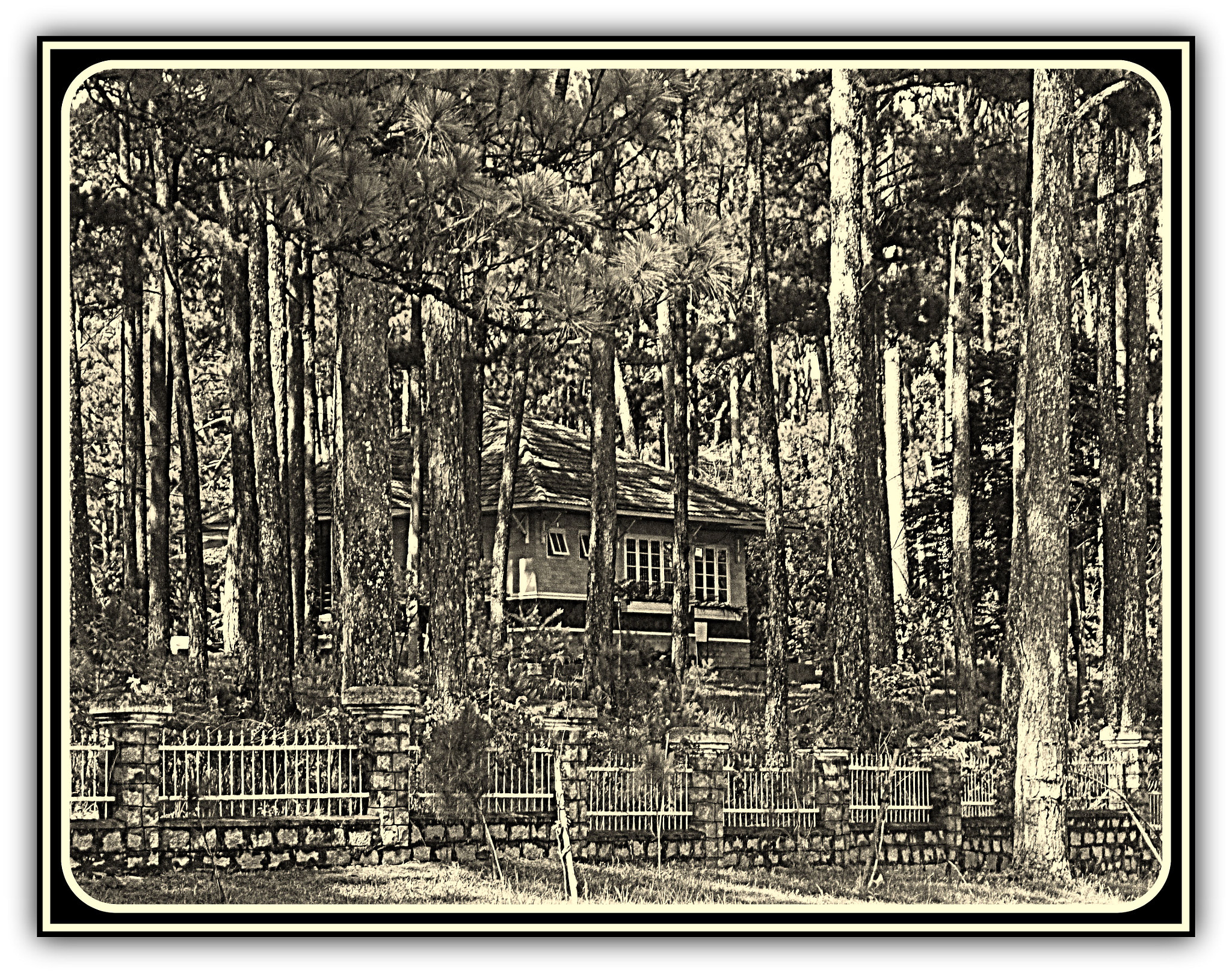 Panasonic DMC-FS40 sample photo. Villa fr dl n&b () photography