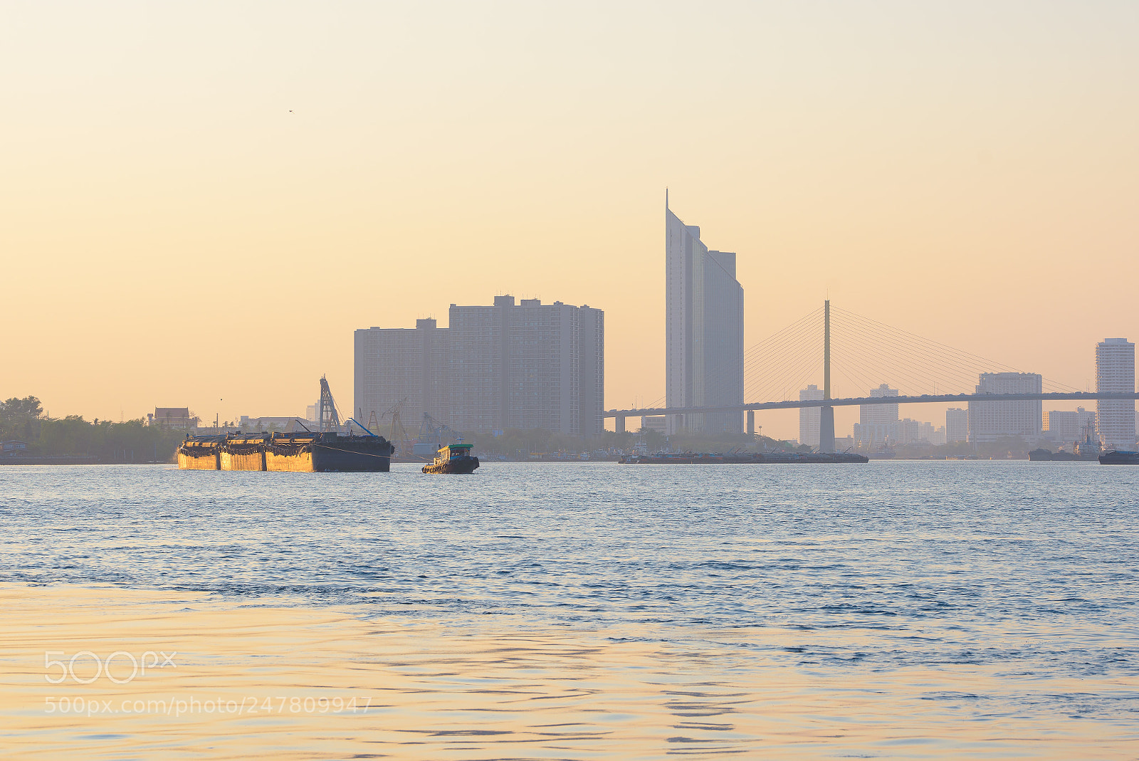 Nikon D750 sample photo. Tugboat take barges downstream photography