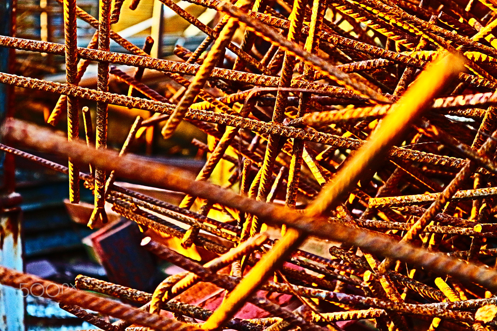 Canon EOS M10 sample photo. Rusty iron poles ii photography