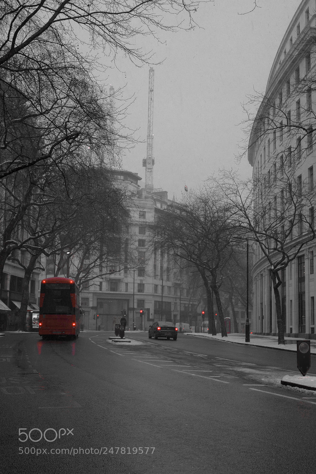 Nikon Df sample photo. Snowy london morning photography