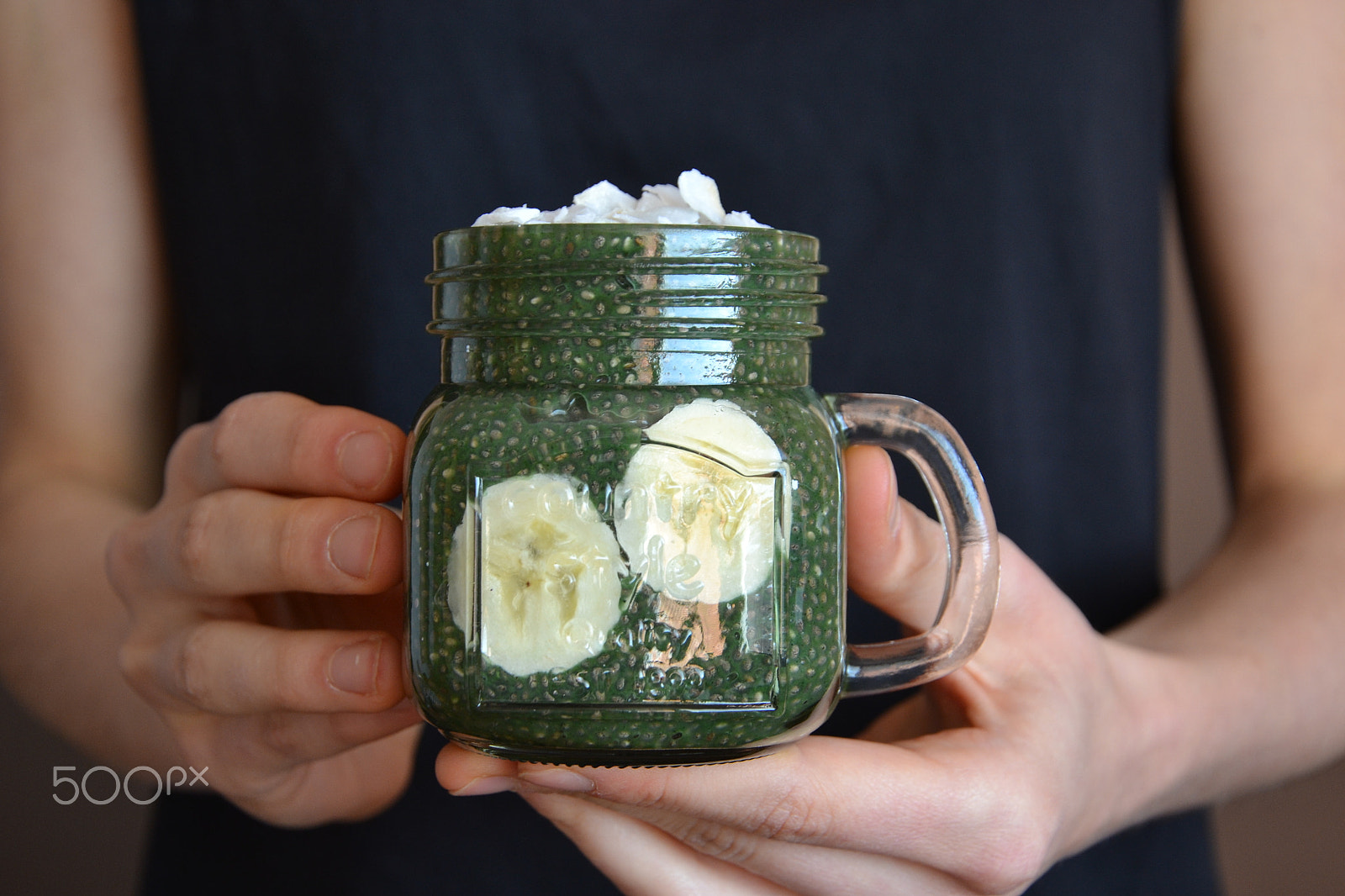 Nikon D3100 sample photo. Chia pudding photography