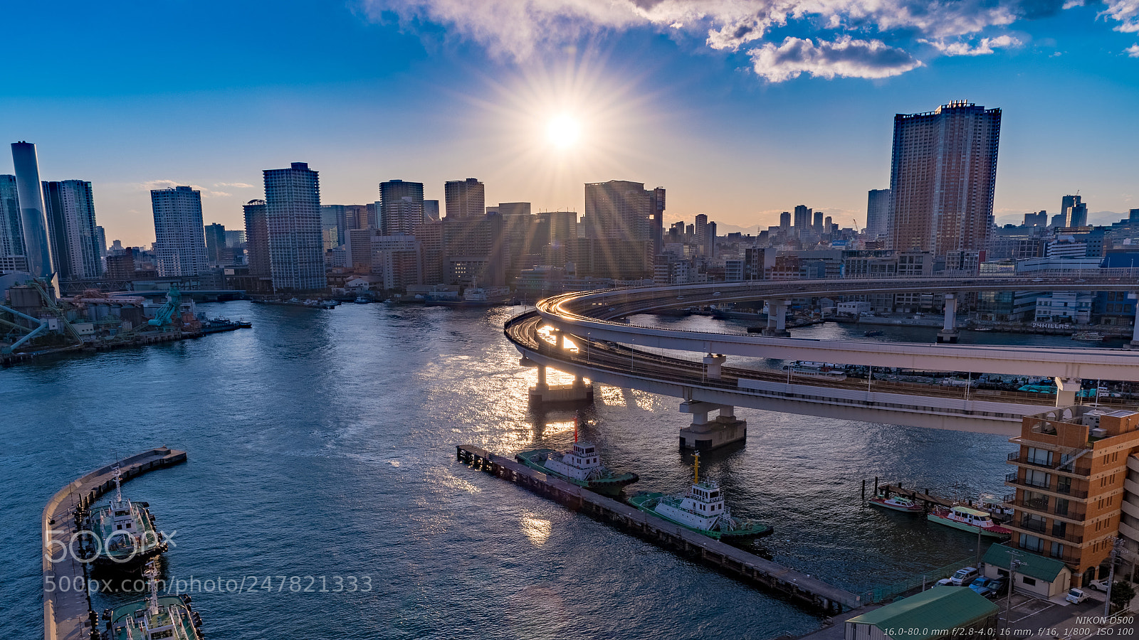 Nikon D500 sample photo. Tokyo sunset photography