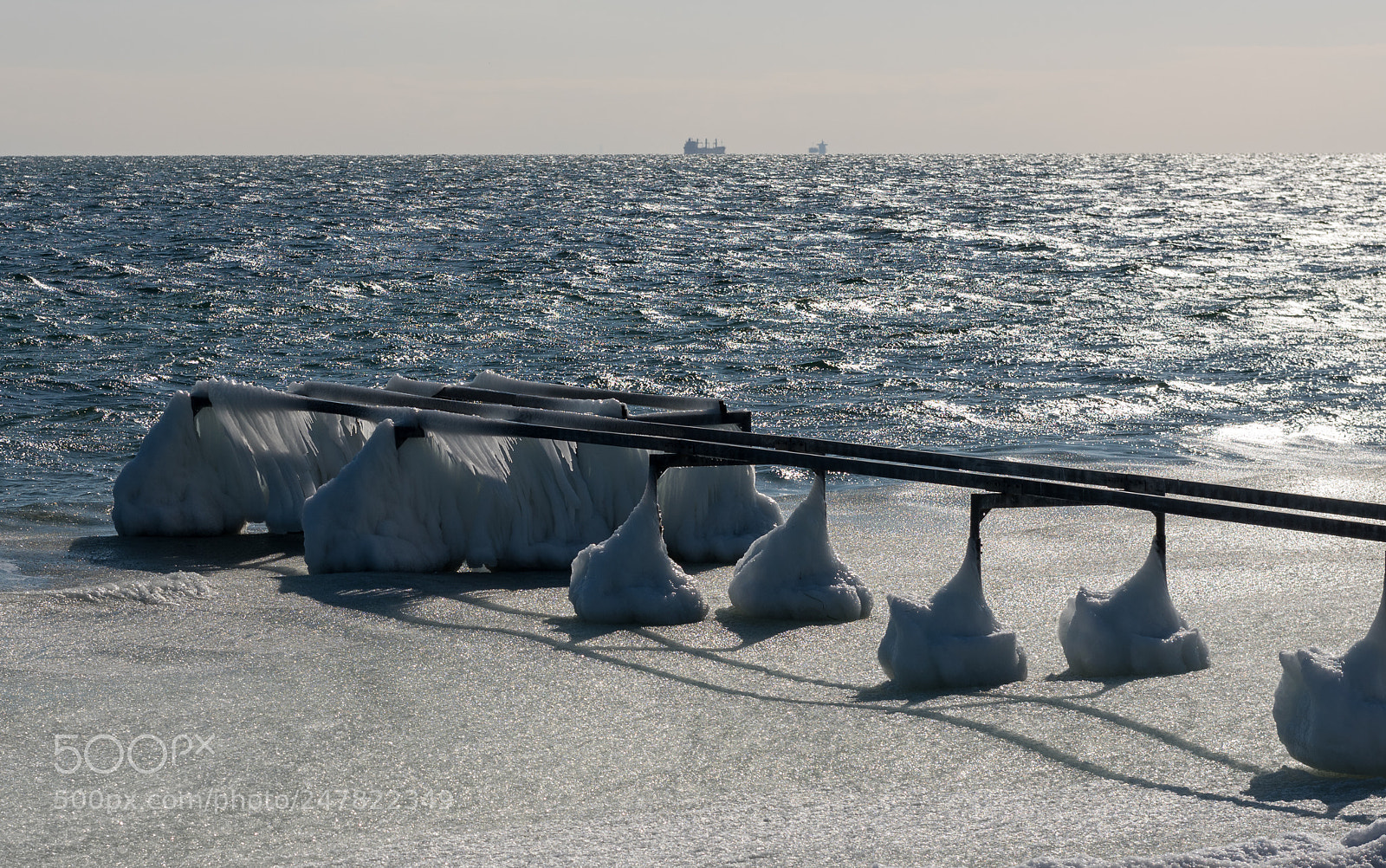 Nikon D810 sample photo. Frozen pier photography