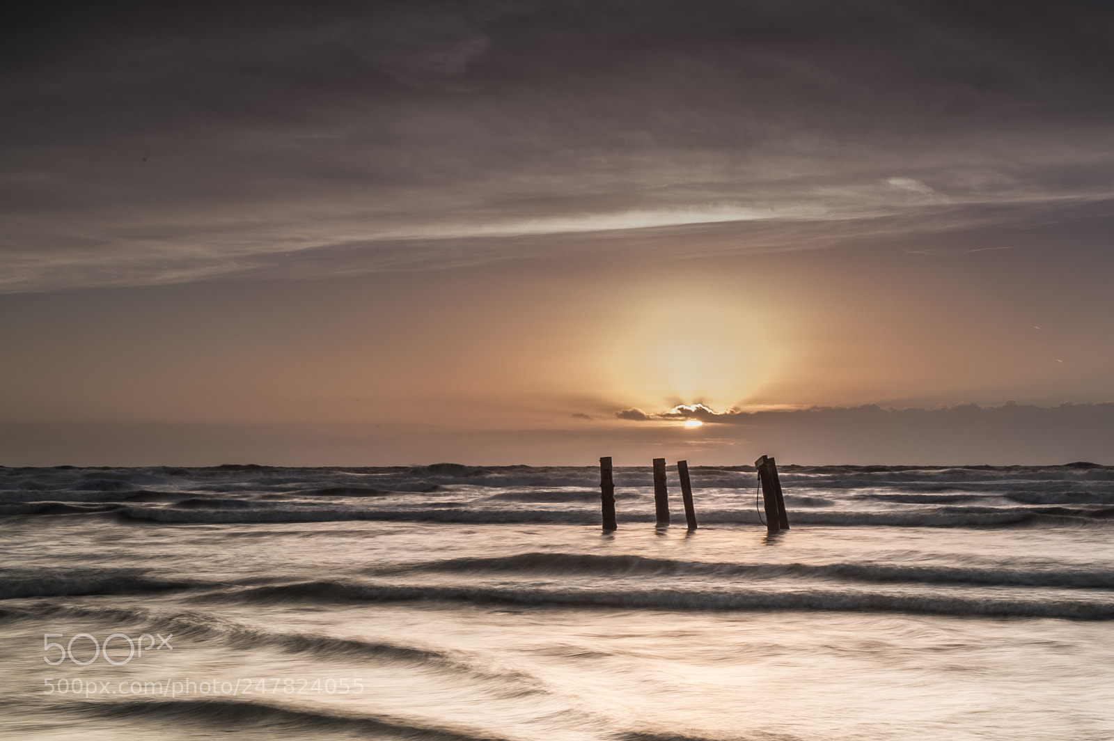 Nikon D3S sample photo. Amrum nebel strand sonnenuntergang photography