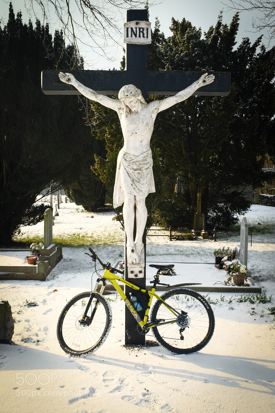 Fujifilm X100F sample photo. Christ on a bike photography
