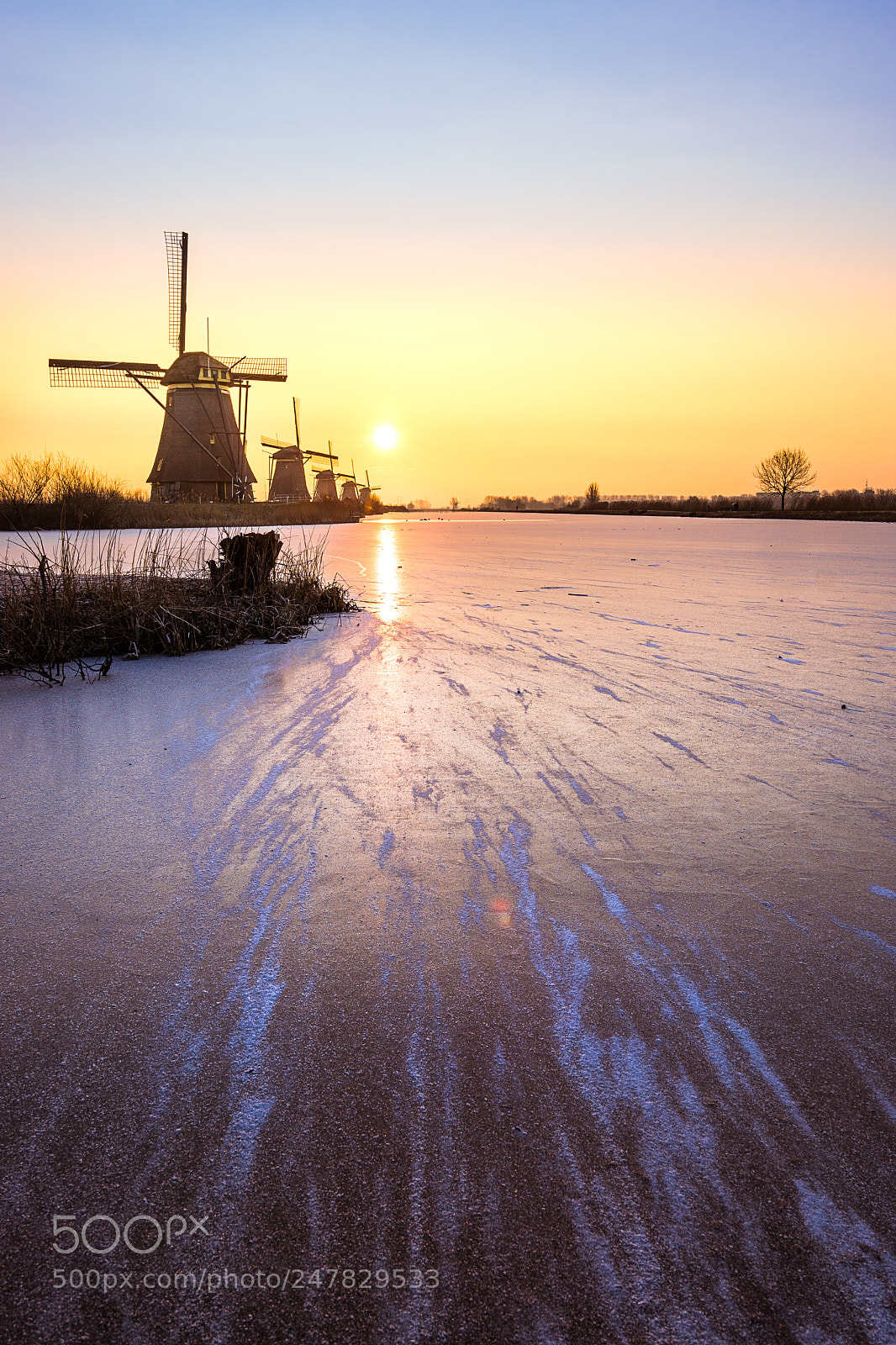 Sony ILCA-77M2 sample photo. Kinderdijk in winter photography