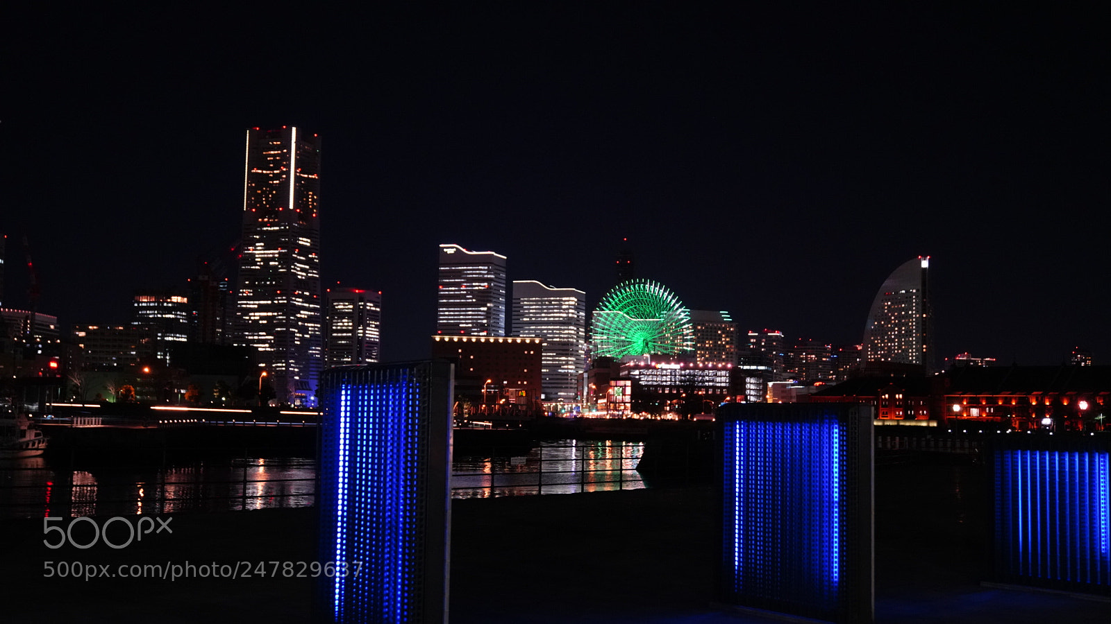 Sony a7R III sample photo. Night view of yokohama photography