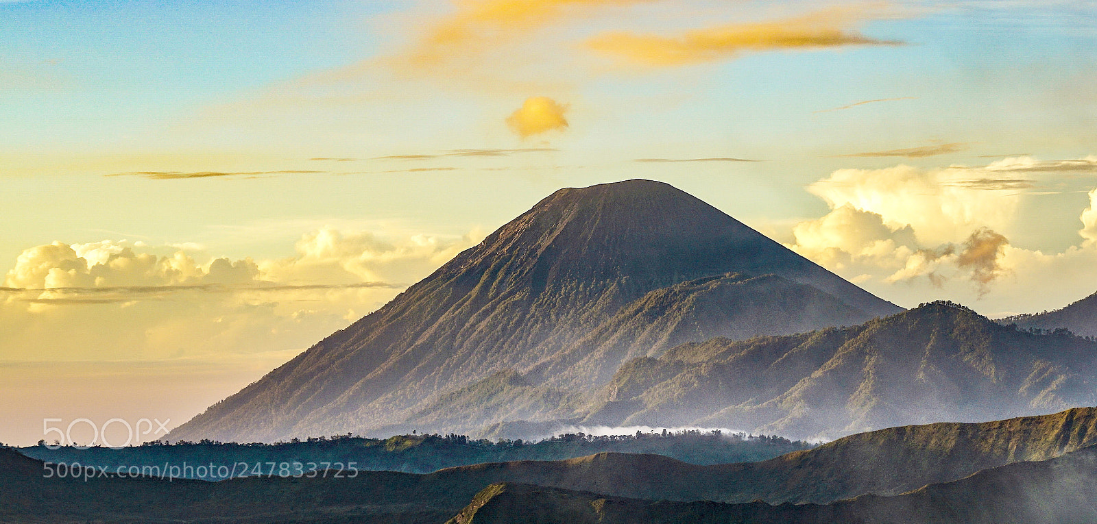 Sony a7R II sample photo. Sunrise at semeru mountain photography