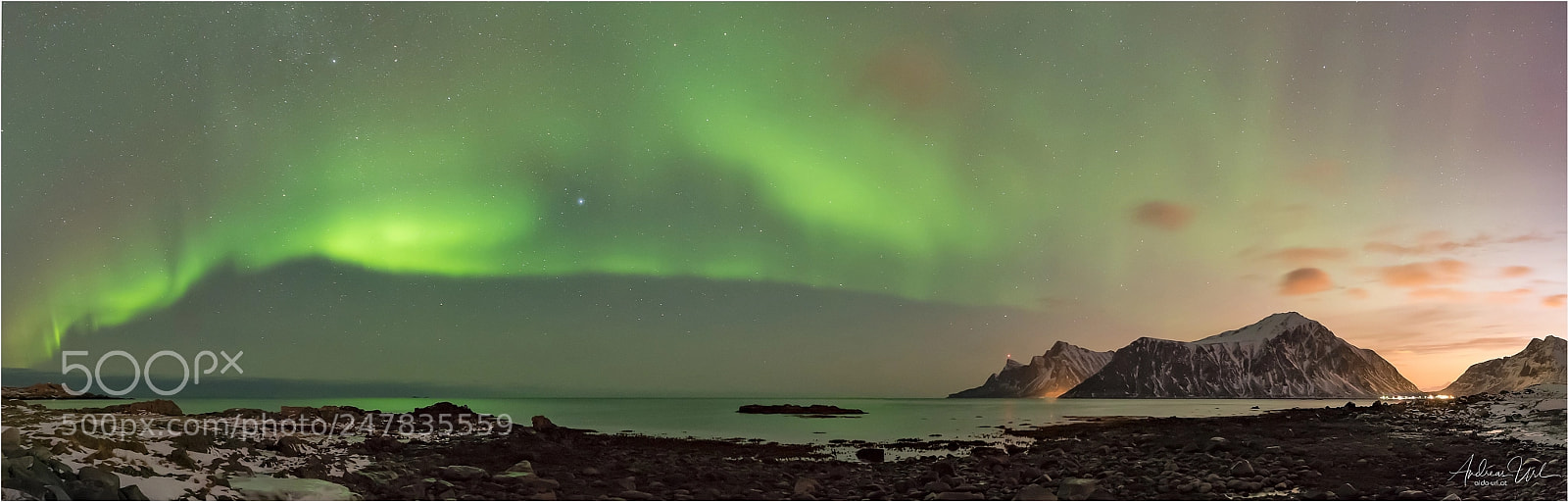 Nikon D850 sample photo. Aurora borealis pano photography