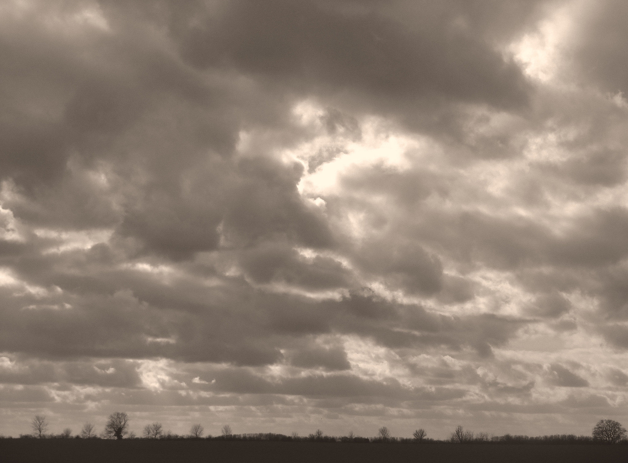 Nikon COOLPIX S3400 sample photo. Fenland cloudscape b&w photography