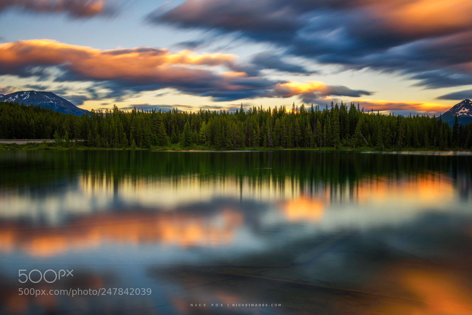 Nikon D750 sample photo. Sunset over herbert lake photography