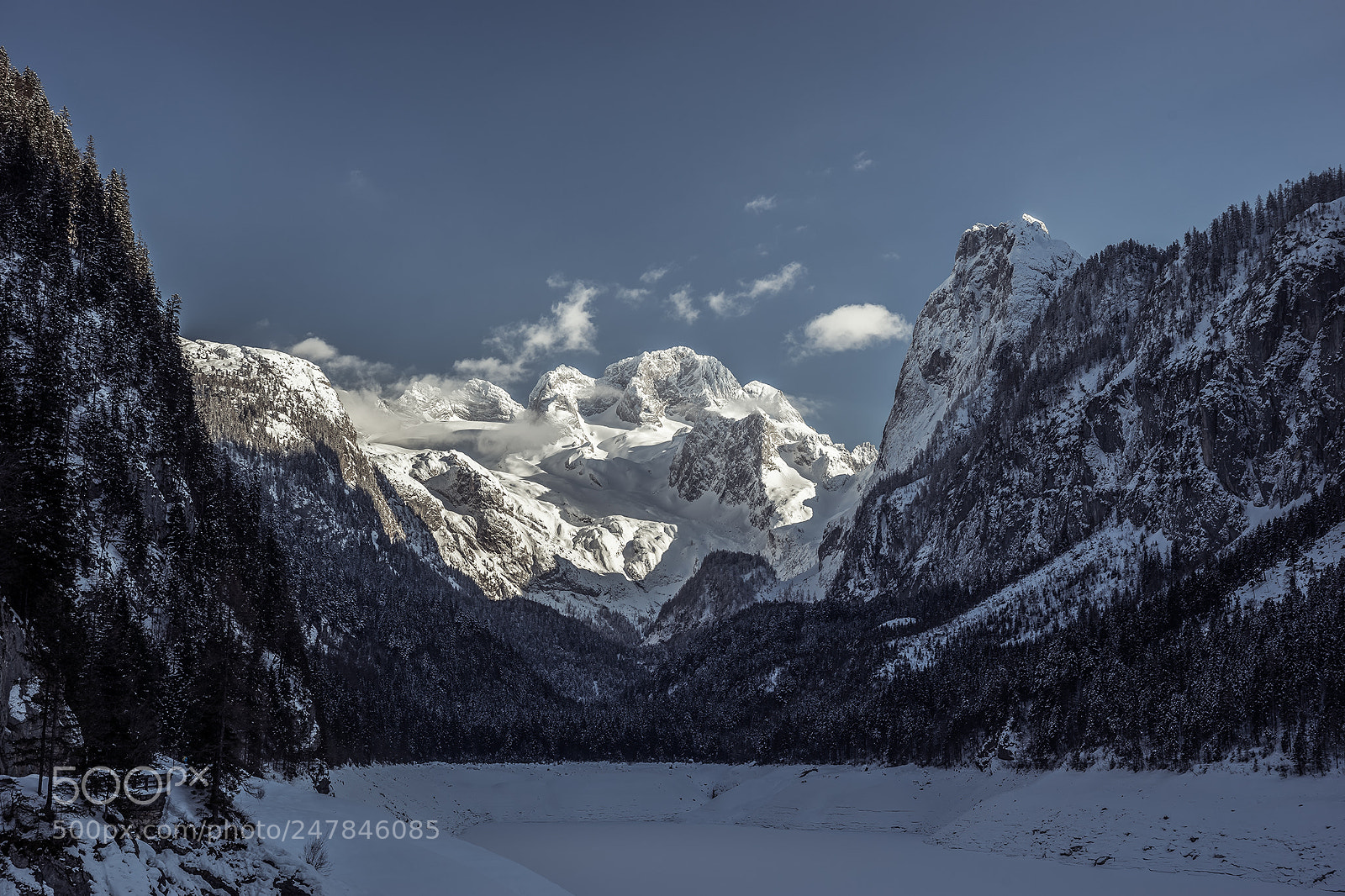Sony a7 II sample photo. Winter at lake gosau photography