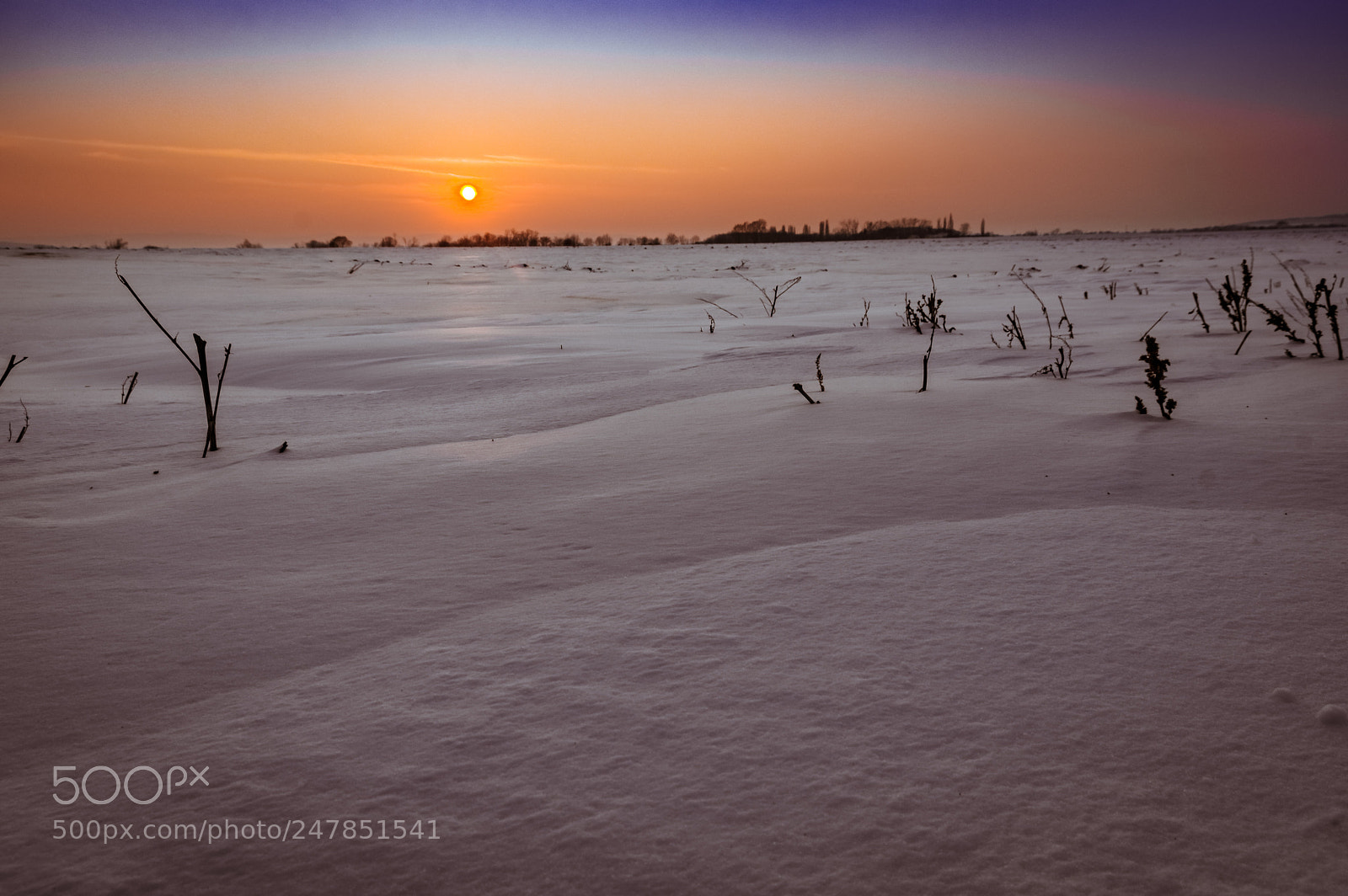 Pentax K-3 sample photo. Sonnenuntergang im schnee photography