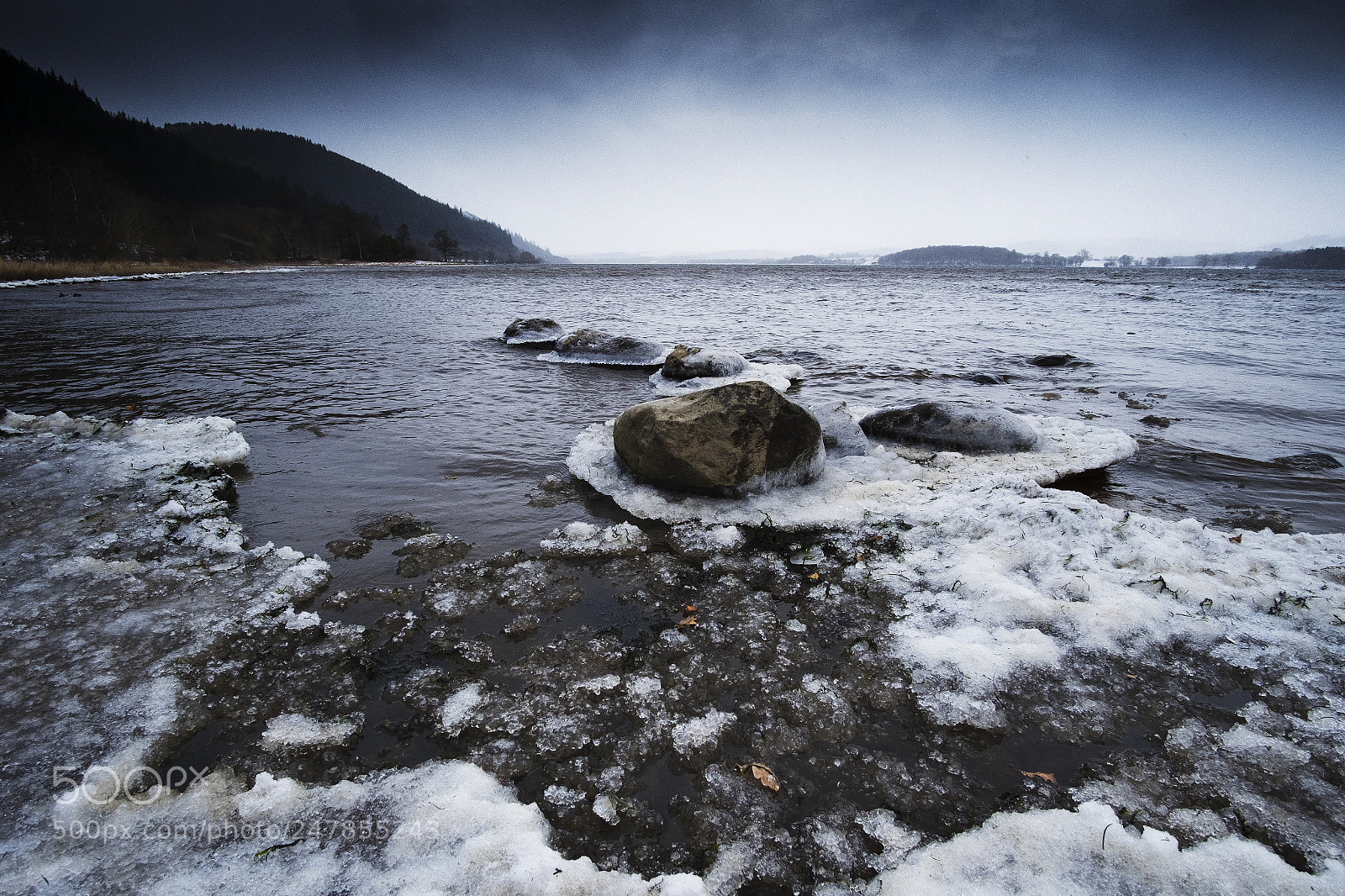 Fujifilm X-T1 sample photo. Lake ice forming photography