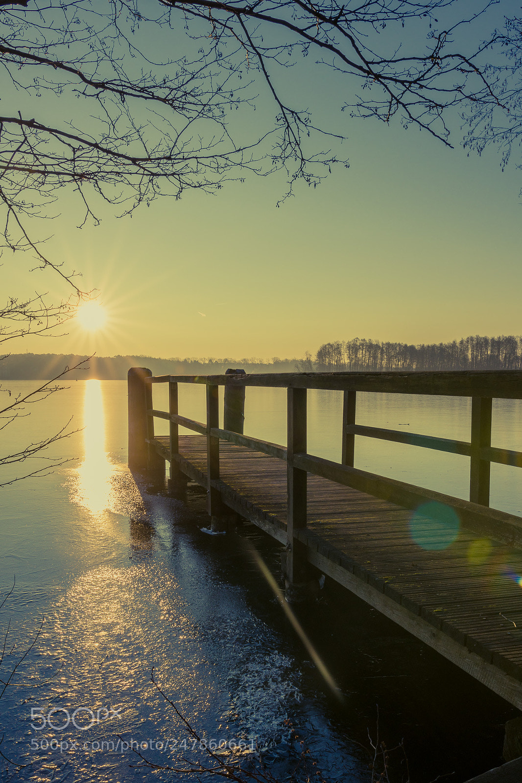 Pentax K-3 II sample photo. Landing stage sunset photography