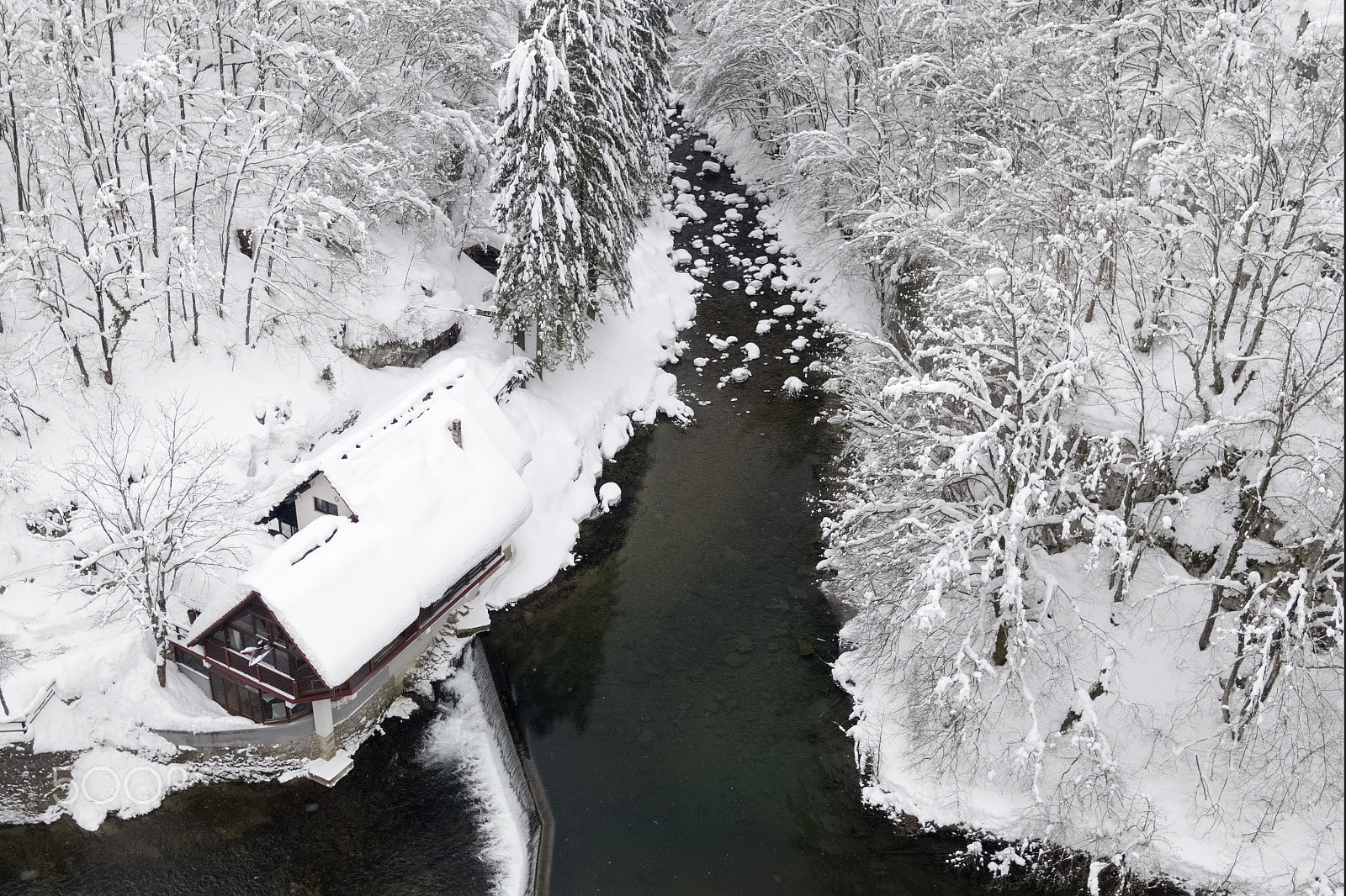 DJI FC6520 sample photo. Winter confluence photography