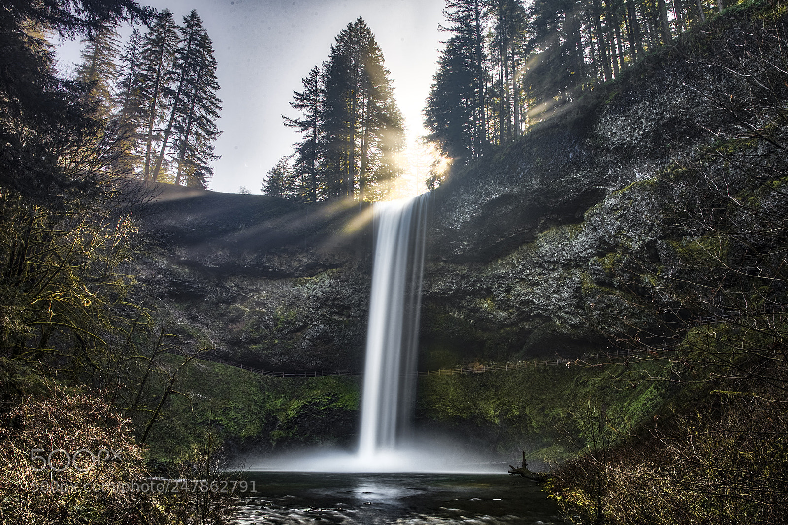 Canon EOS-1D X Mark II sample photo. Sun above silver falls photography