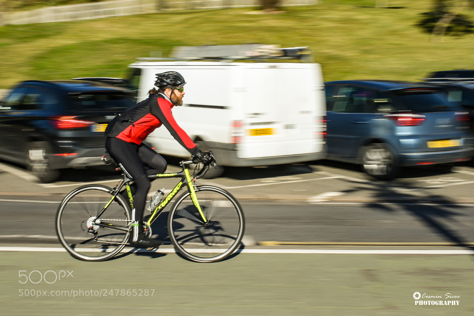 Nikon D5600 sample photo. Moving cyclist photography