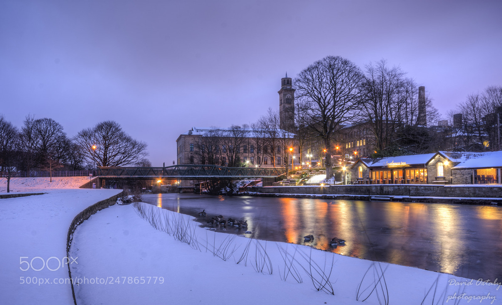 Nikon D7200 sample photo. Saltaire in the snow photography