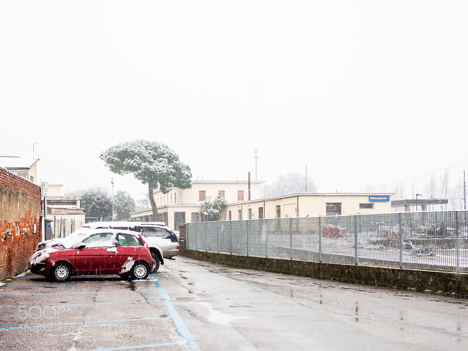Olympus OM-D E-M10 II sample photo. It's snowing in the photography