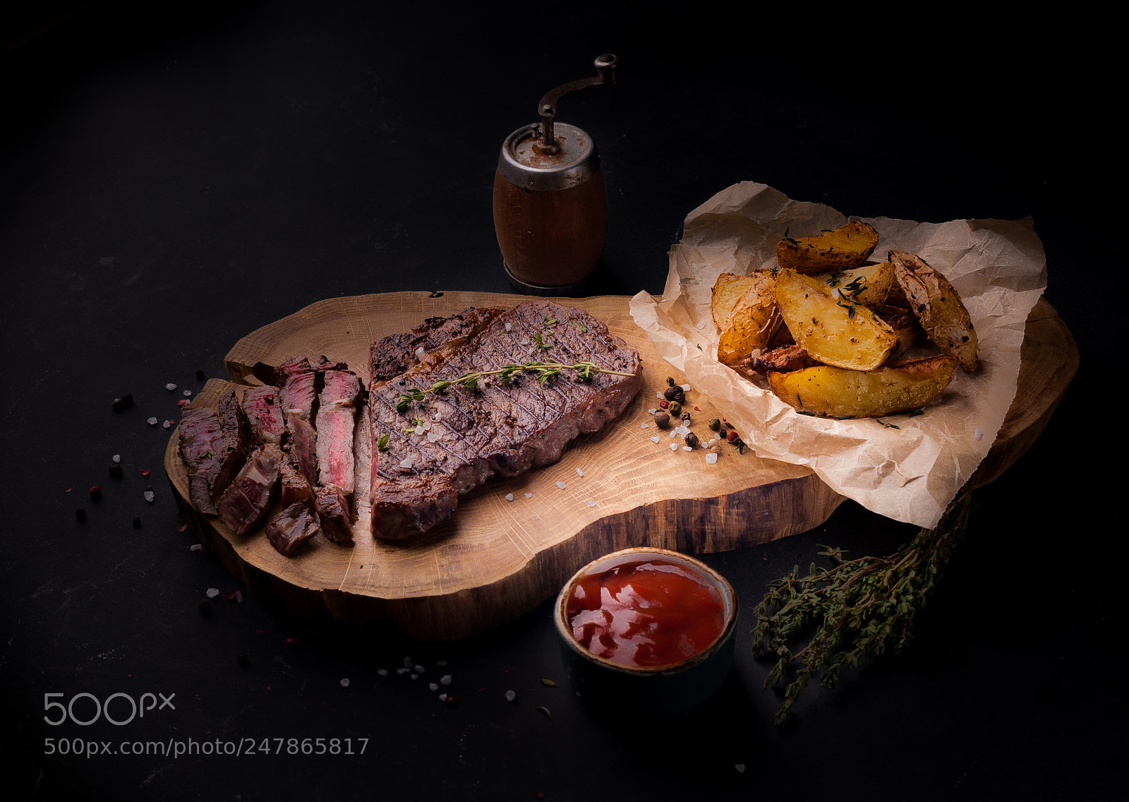 Nikon D200 sample photo. Steak photography