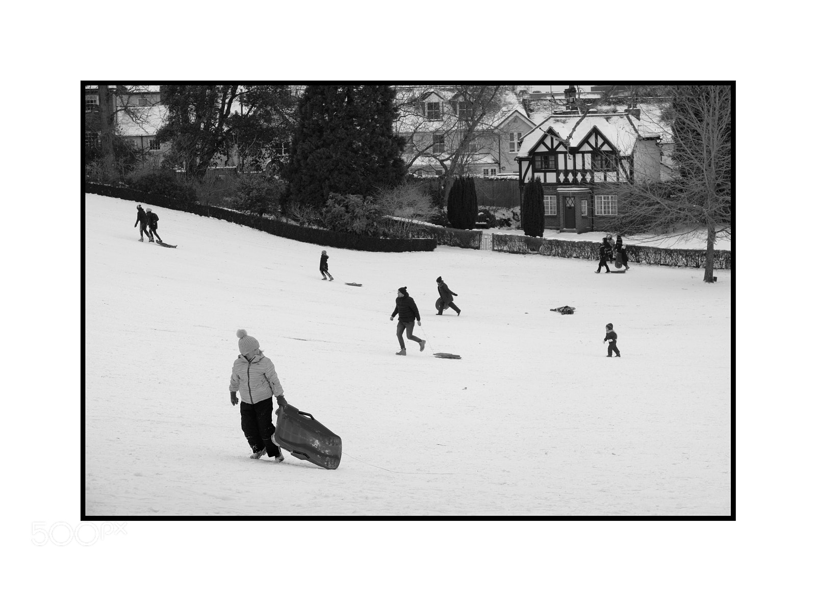 Fujifilm X-T1 sample photo. Winter fun, castle park photography