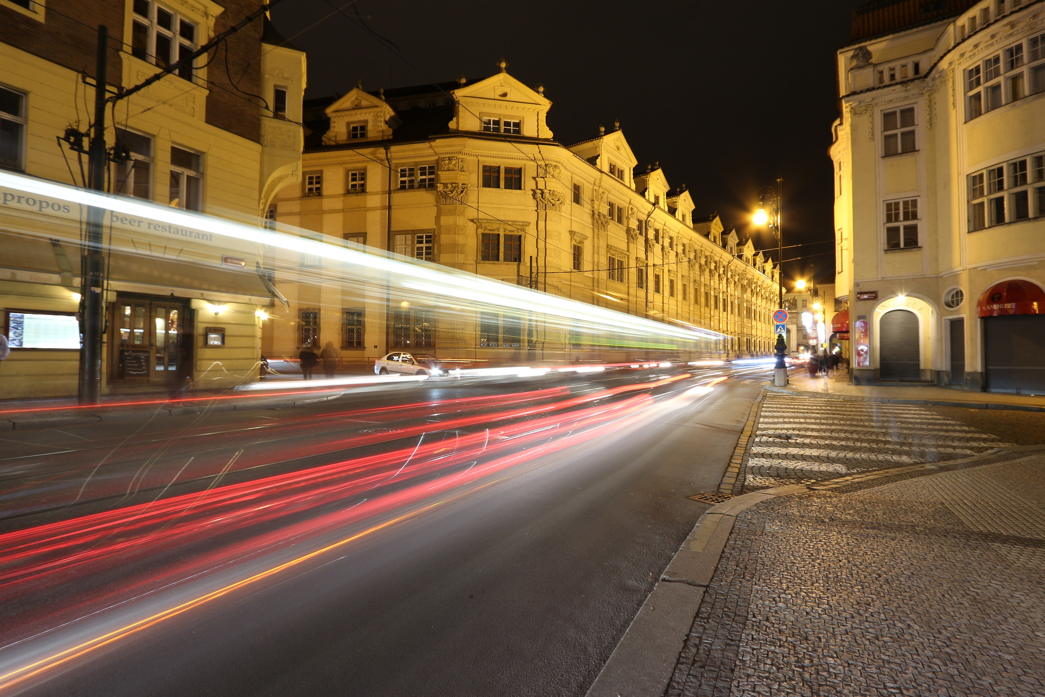 Canon EF-S 10-22mm F3.5-4.5 USM sample photo. Trail lights in prague photography
