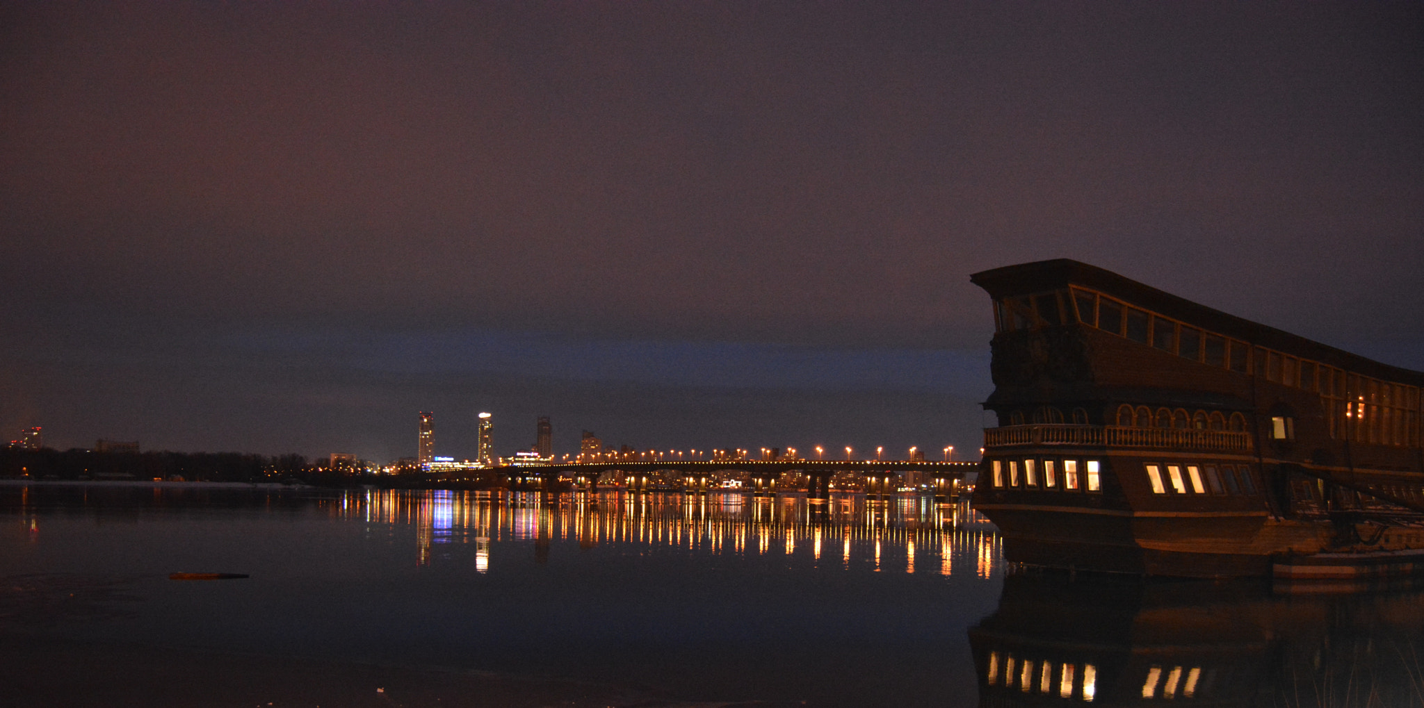 Nikon D5200 sample photo. River,bridge and ship :) photography