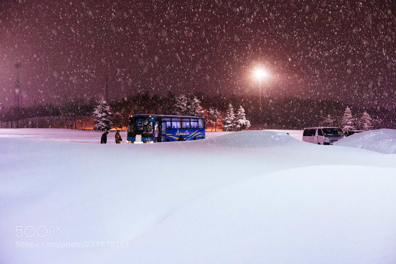 Sony a7R II sample photo. Snow night photography
