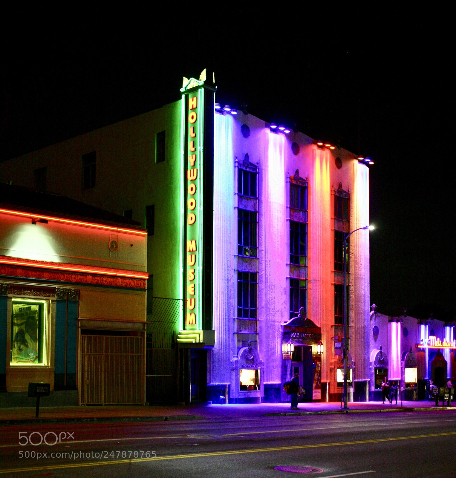 Canon EOS 5D sample photo. Hollywood neon photography