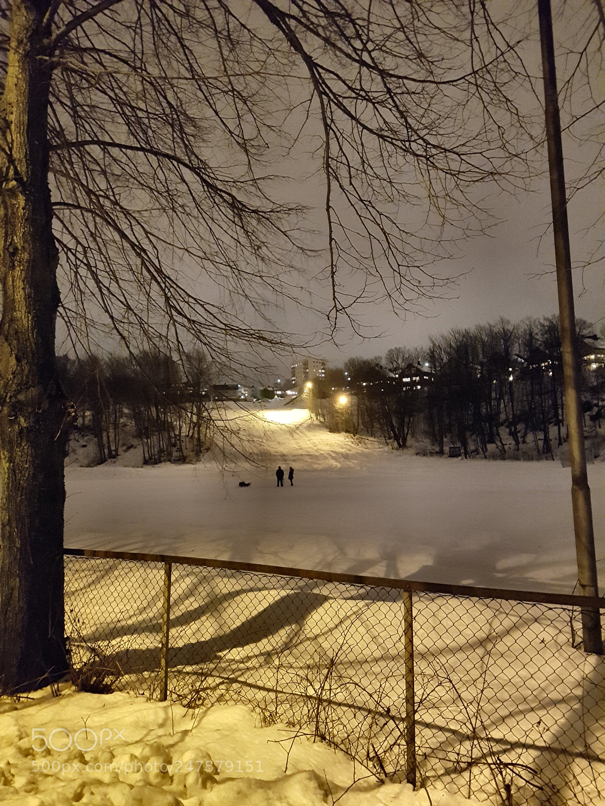 Samsung Galaxy S7 Edge sample photo. Snowy evening photography