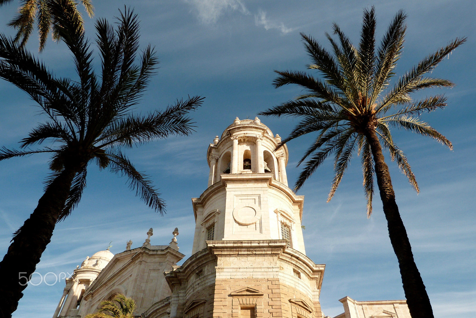 Panasonic Lumix DMC-FZ47 (Lumix DMC-FZ48) sample photo. Palm trees and church towers photography