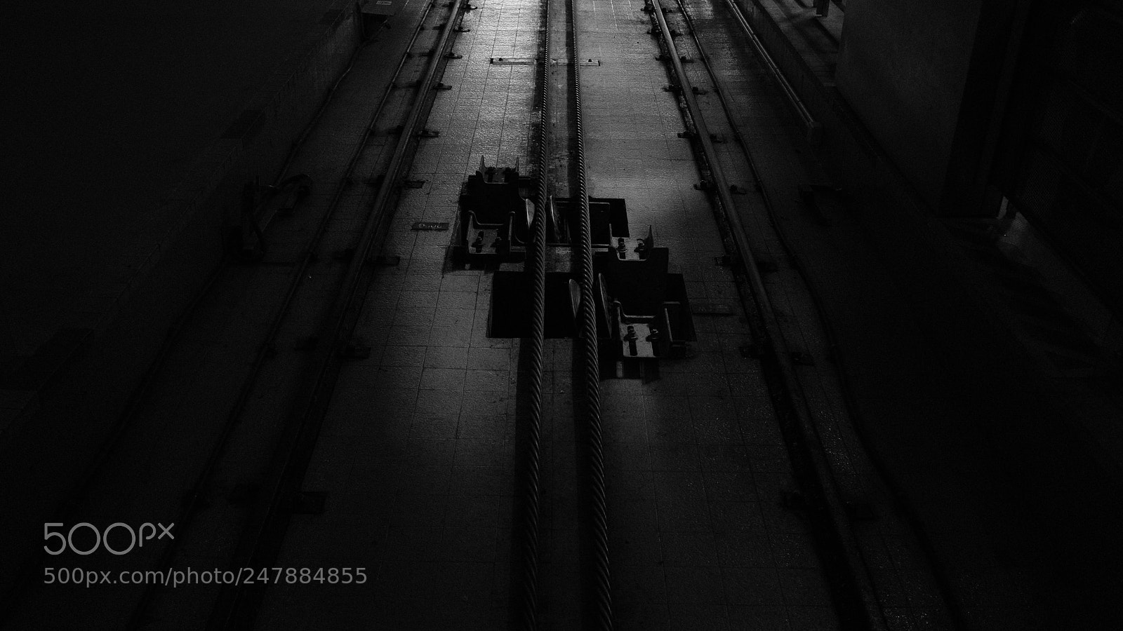 Fujifilm X100F sample photo. The peak tram tracks photography
