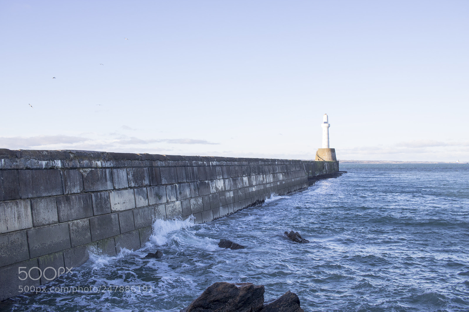 Canon EOS 750D (EOS Rebel T6i / EOS Kiss X8i) sample photo. Aberdeen lighthouse in front photography