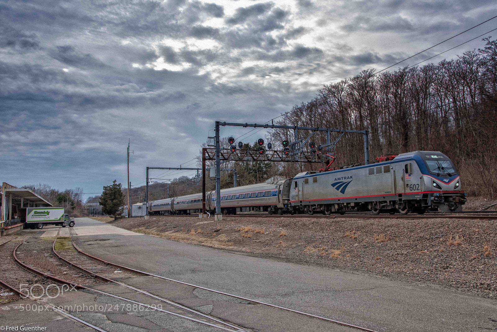 Nikon D810 sample photo. Amtrak regional 174 at brook photography