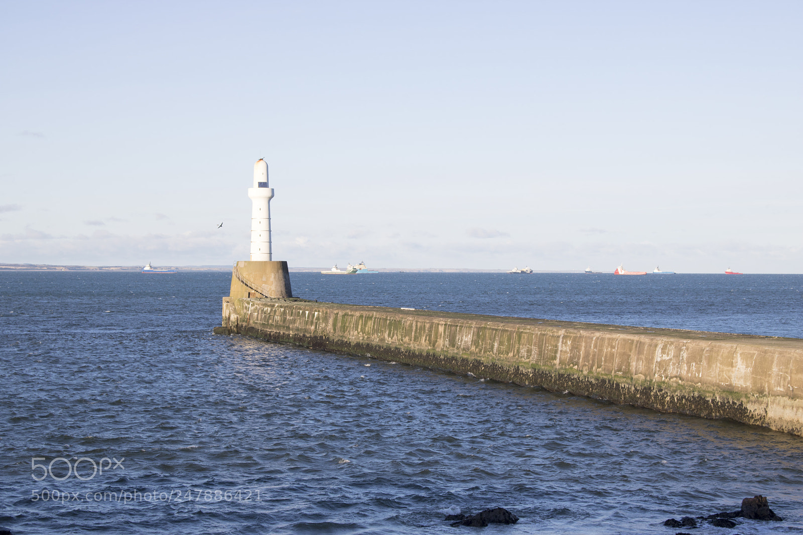 Canon EOS 750D (EOS Rebel T6i / EOS Kiss X8i) sample photo. Aberdeen lighthouse in front photography