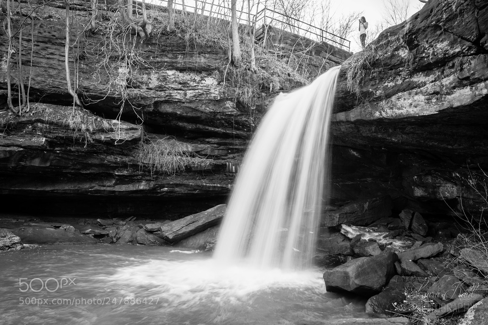 Nikon D7100 sample photo. Buttermilk falls 001 b&w photography