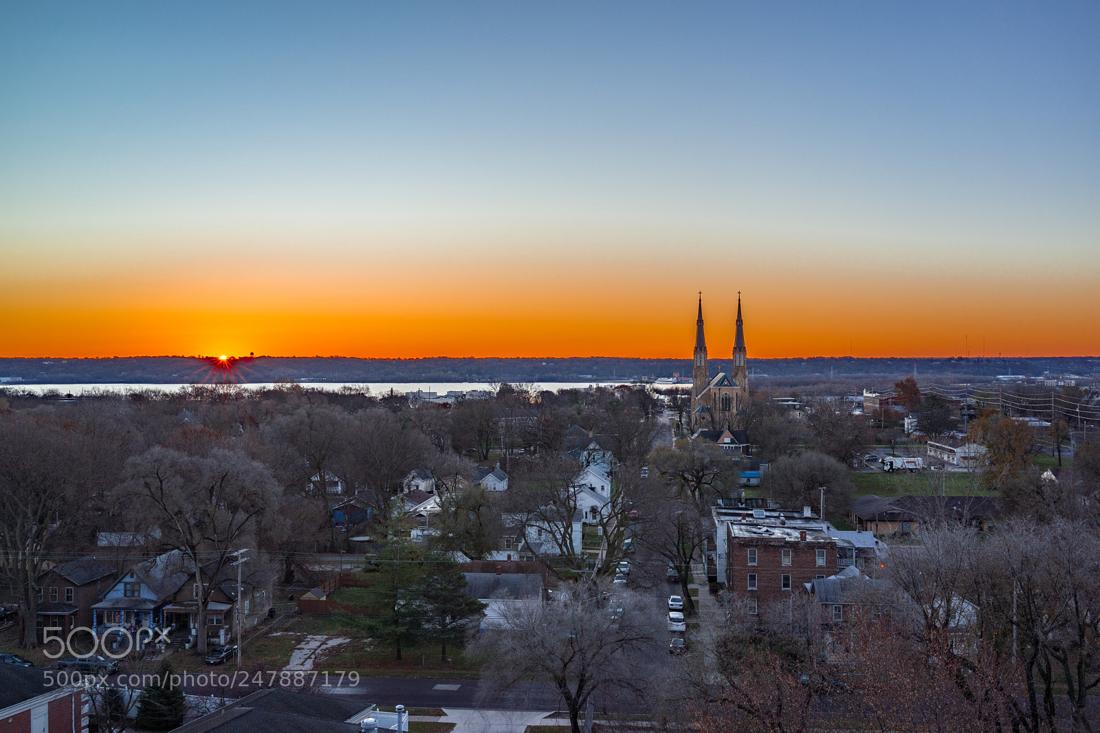 Sony Cyber-shot DSC-RX1 sample photo. Riverfront 02, church, sunrise photography