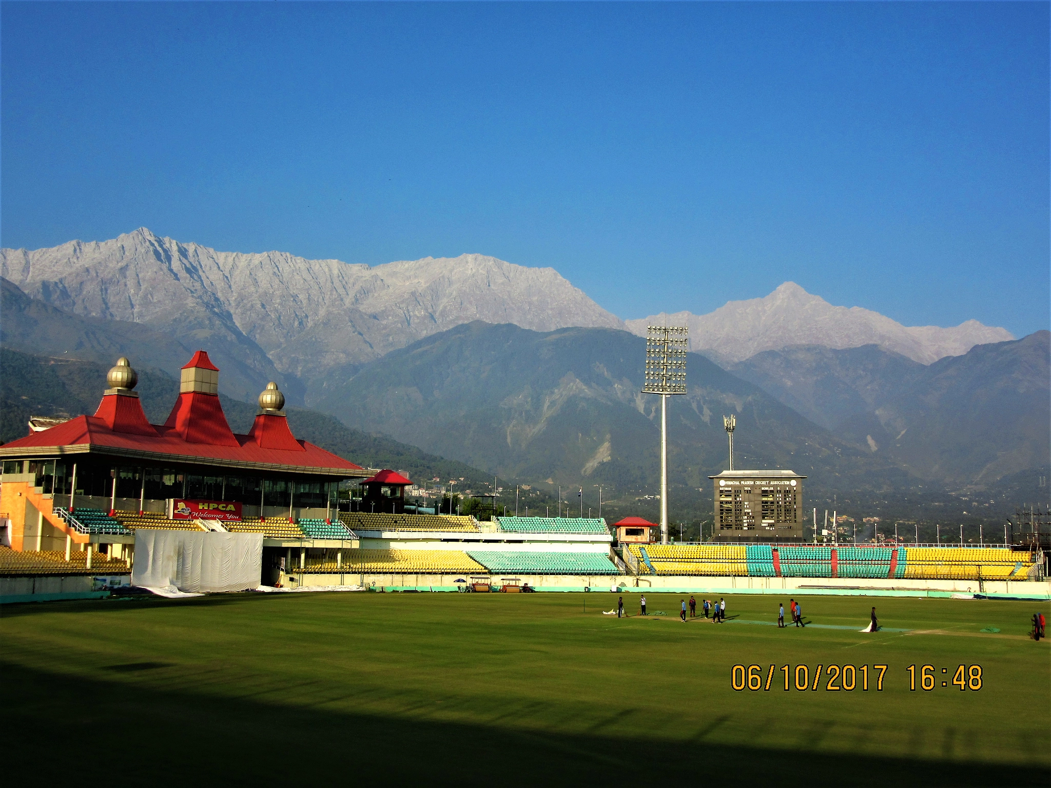 Canon PowerShot SX600 HS sample photo. Dharamsala cricket ground, india photography