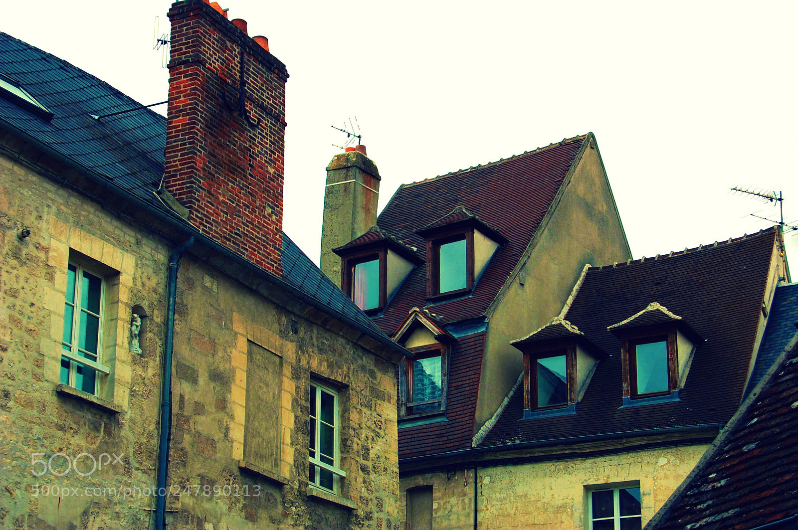 Nikon D40 sample photo. Rooftops et chimneys photography