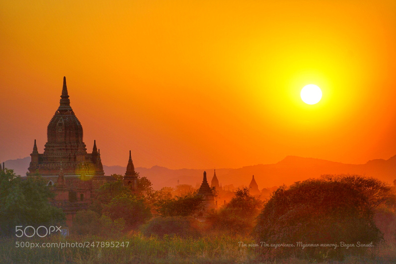 Sony a7R II sample photo. Bagan sunset photography