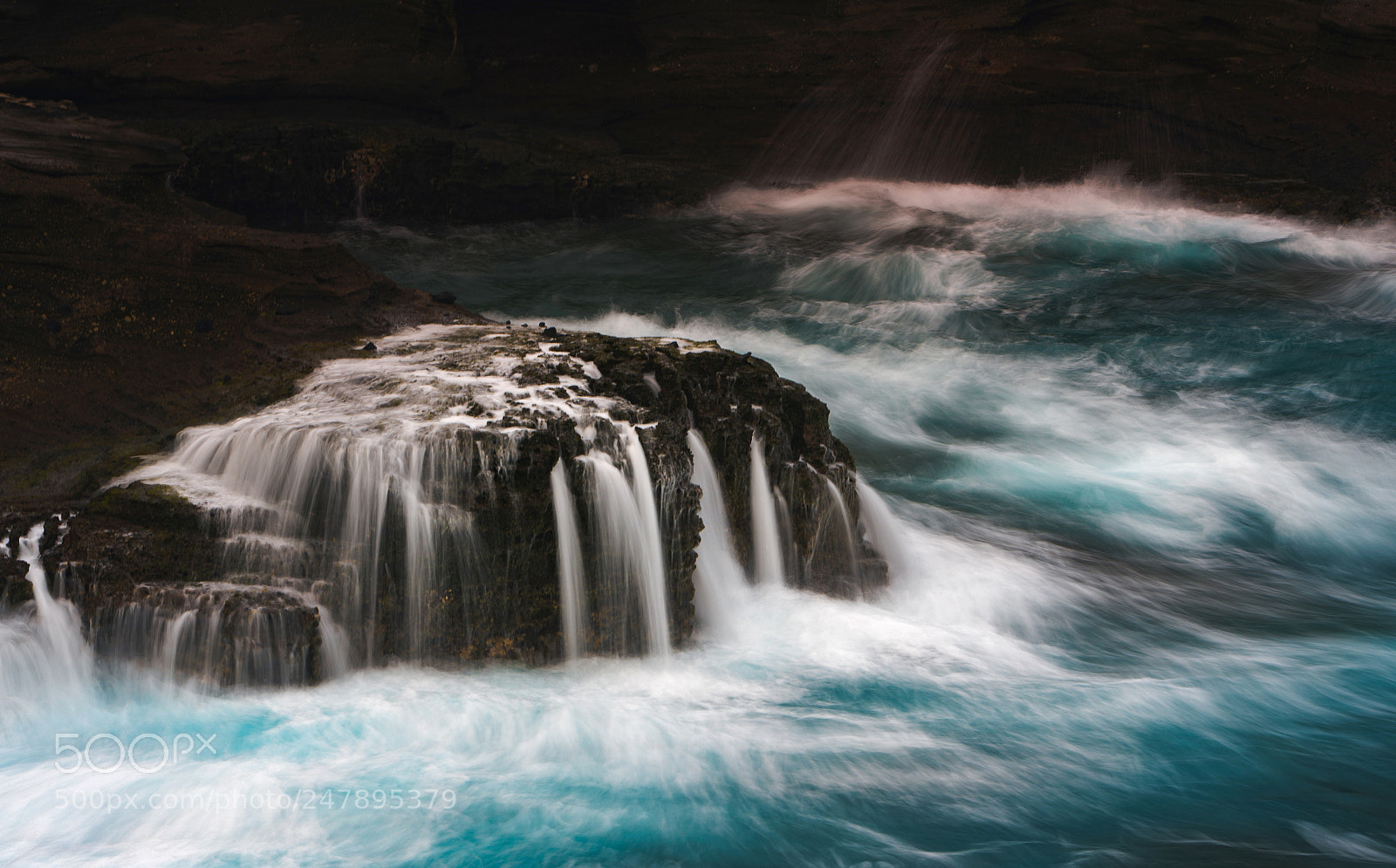 Sony a7R III sample photo. Seaside cascade photography
