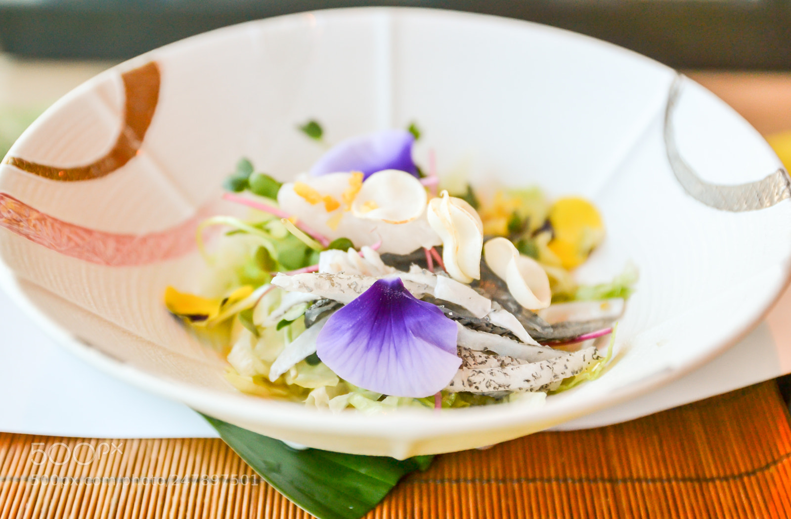 Nikon D3100 sample photo. Salad with fish skin photography