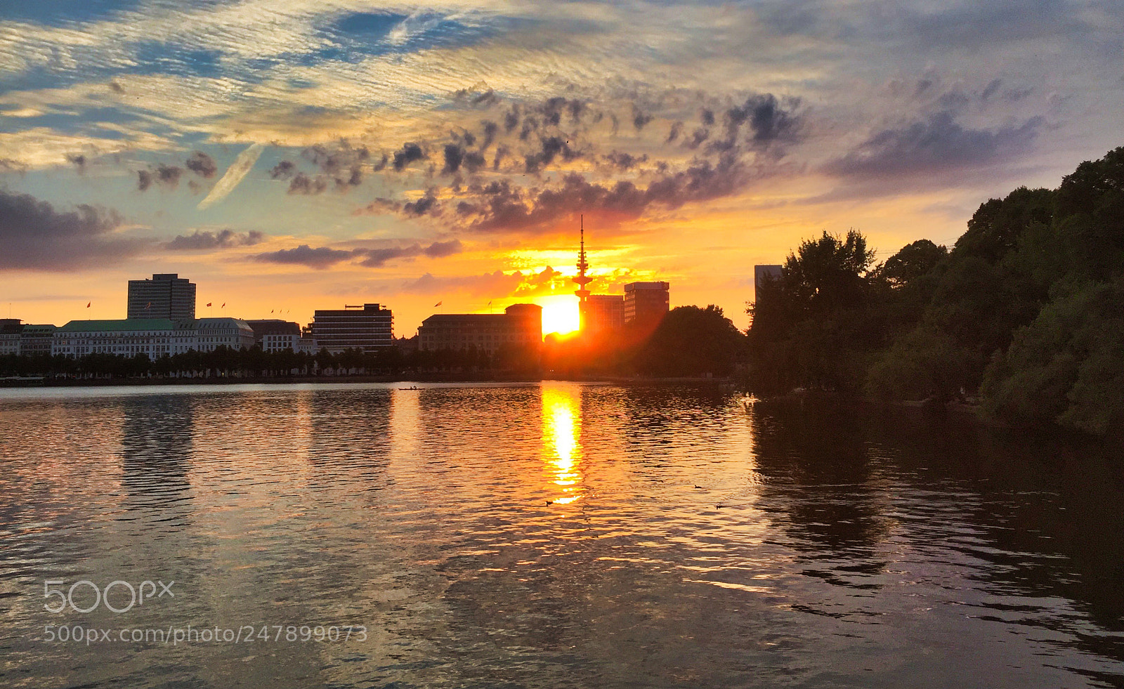 Apple iPhone 6 Plus sample photo. Hamburg binnenalster lake photography