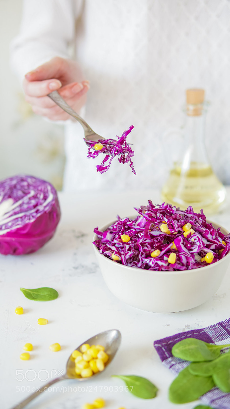 Sony a6500 sample photo. Salad of red cabbage photography
